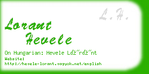 lorant hevele business card